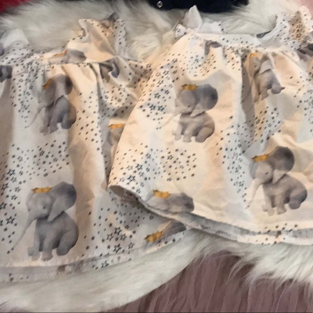 Boutique Elephants Matching Dresses 18-24 months